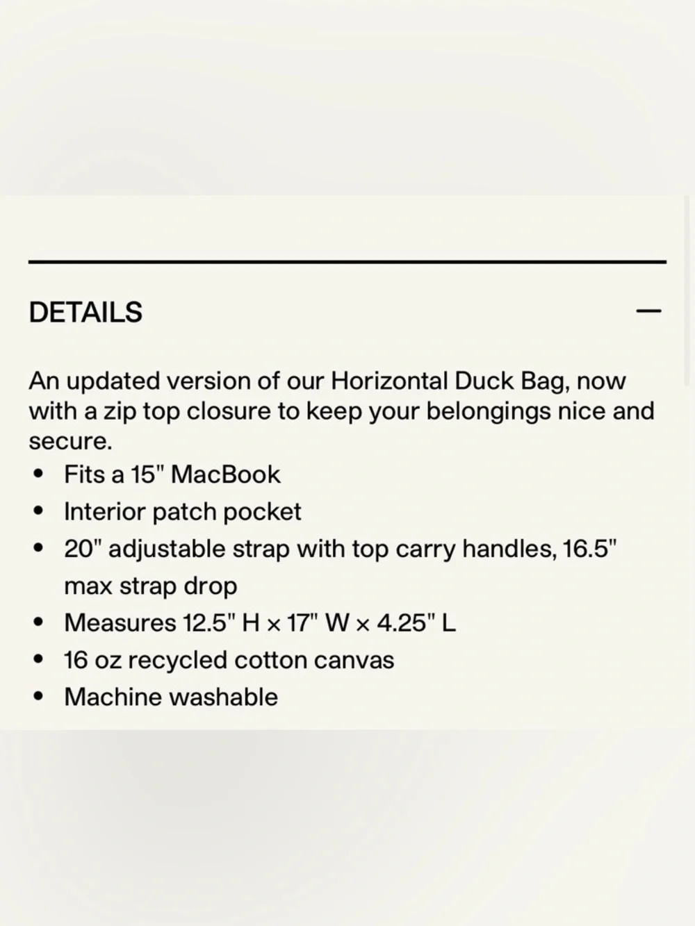BAGGU White Canvas Grid Tote with Black Check - Picture 3 of 9